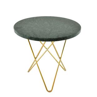 Mini O Table Vert Indio|Laiton