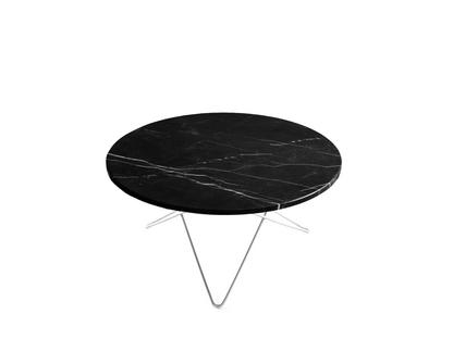 O Table Noir Marquina|Acier inoxydable 