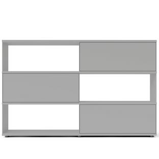 Flow Q Highboard 200 cm|126,7 cm (3 portes abattantes)|Cool Grey