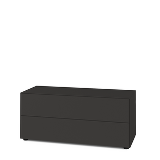 Nex Pur Box 2.0 avec tiroirs 48 cm|H 50 cm (2 tiroirs) x B 120 cm|Graphite