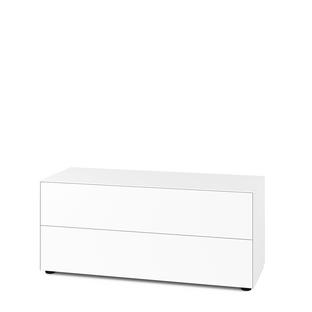 Nex Pur Box 2.0 avec tiroirs 48 cm|H 50 cm (2 tiroirs) x B 120 cm|Blanc
