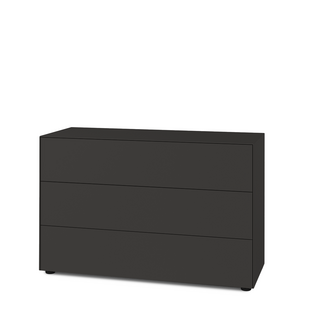 Nex Pur Box 2.0 avec tiroirs 48 cm|H 75 cm (3 tiroirs) x B 120 cm|Graphite