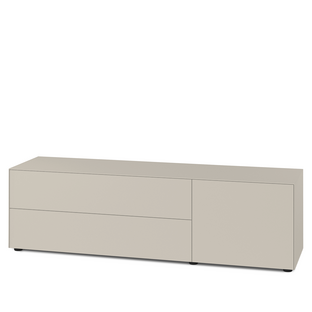 Nex Pur Box 2.0 avec tiroirs et portes 48 cm|H 50 cm x B 180 cm (avec porte et deux tiroirs)|Silk