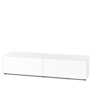 Nex Pur Box 2.0 avec porte abattante 48 cm|H 37,5 cm x 180 cm (deux portes abattantes)|Blanc