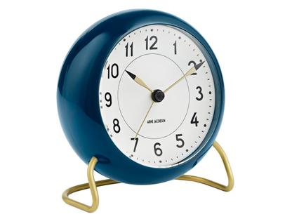 Horloge de table AJ Station bleu pétrole / blanc