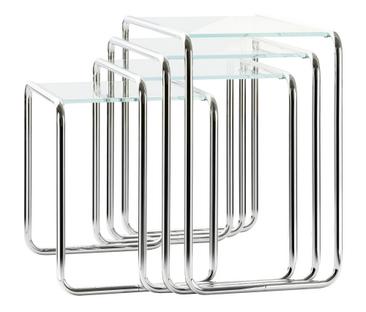Table gigogne B 9 verre Bauhaus 
