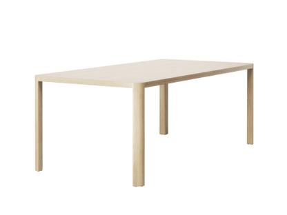 Table 1140 L 200 x L 100 cm|Chêne éclairci|Aluminium poli