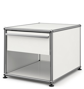 Table de chevet USM avec tiroir Blanc pur RAL 9010|Petit (H 39 x l 42,5 x P 53 cm)