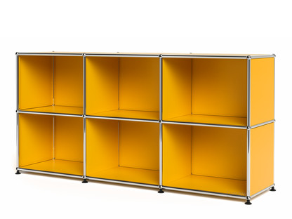 Meuble mixte Sideboard 50 USM Haller, personnalisable Jaune or RAL 1004|Ouvert|Ouvert