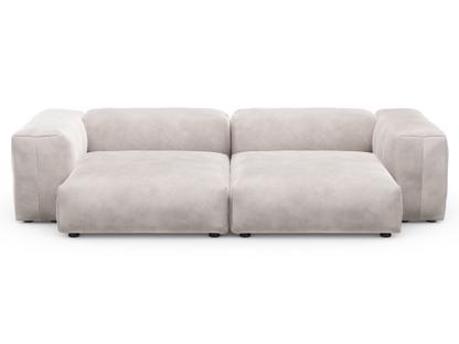 Two Seat Sofa L Velvet - Gris clair