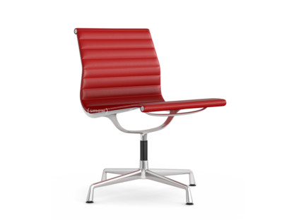 Aluminium Chair EA 105 Poli|Cuir Premium F|Rouge