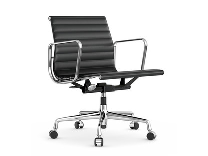 Aluminium Chair EA 117 Chromé|Cuir (Standard)|Asphalte