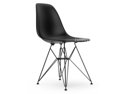 Eames Plastic Side Chair RE DSR Noir profond  |Sans rembourrage|Sans rembourrage|Version standard - 43 cm|Revêtement basic dark