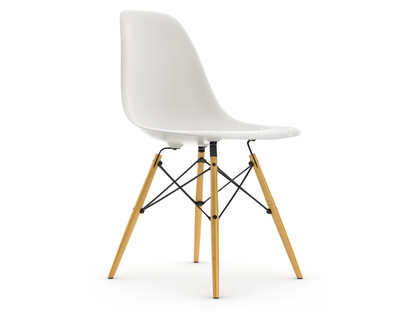 Eames Plastic Side Chair RE DSW Blanc|Sans rembourrage|Sans rembourrage|Version standard - 43 cm|Érable nuance de jaune