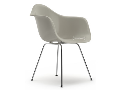 Eames Plastic Armchair RE DAX Galet|Sans rembourrage|Sans rembourrage|Version standard - 43 cm|Chromé