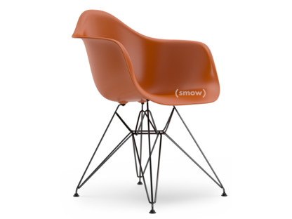 Eames Plastic Armchair RE DAR Orange rouille|Sans rembourrage|Sans rembourrage|Version standard - 43 cm|Revêtement basic dark