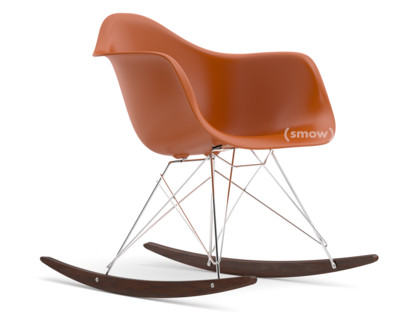 Eames Plastic Armchair RE RAR Orange rouille|Chromé|Érable foncé