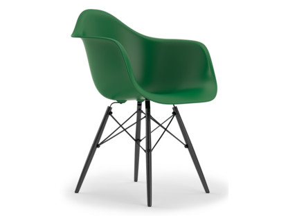 Eames Plastic Armchair RE DAW Vert émeraude|Sans rembourrage|Sans rembourrage|Version standard - 43 cm|Érable nuance de jaune