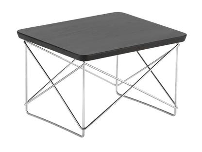 LTR Occasional Table Chêne teinté foncé massif|Poli chromé