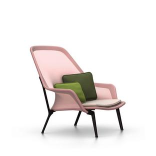 Slow Chair Piétement epoxy chocolat|Rouge/crème