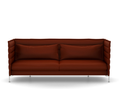 Alcove Sofa 3 places (H94 x L237 x P84 cm)|Laser|Rouge/marron marais