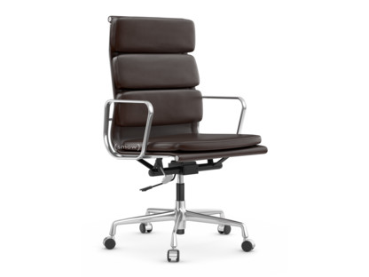 Soft Pad Chair EA 219 Poli|Cuir Premium F châtaigne, Plano marron