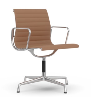 Aluminium Chair EA 103 / EA 104 EA 104 - pivotante|Cognac / ivoire|Poli