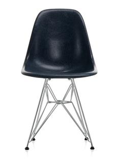 Eames Fiberglass Chair DSR Eames navy blue|Poli chromé