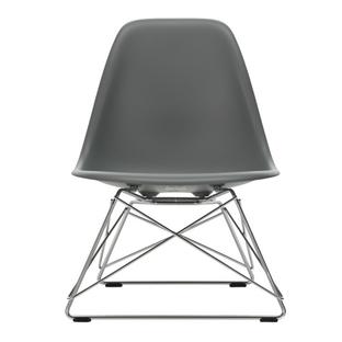 Eames Plastic Side Chair RE LSR Gris granit|Sans rembourrage|Poli chromé