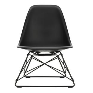 Eames Plastic Side Chair RE LSR Noir profond|Sans rembourrage|Revêtement thermolaqué noir basic