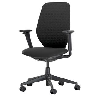 Chaise de bureau ACX Soft Avec inclinaison avant, avec réglage de la profondeur|Accotoirs F 3D|Noir profond|Siège Grid Knit, nero|Roulettes souples pour sols durs