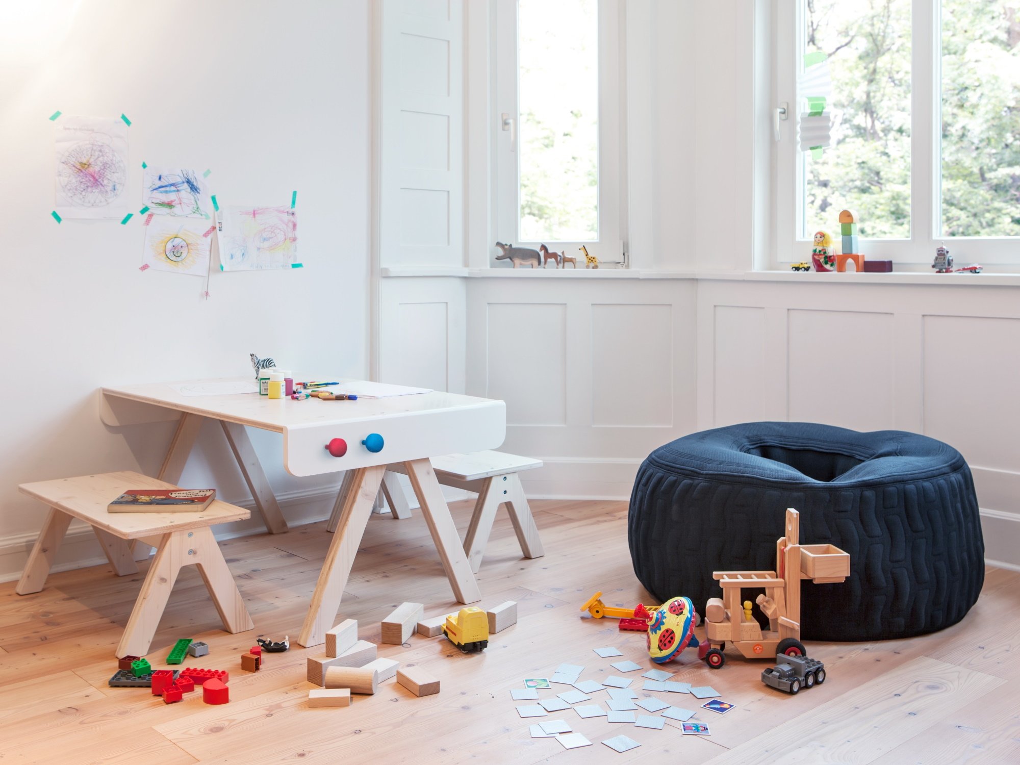 Coin de jeux dans la salle d'attente d'un cabinet médical