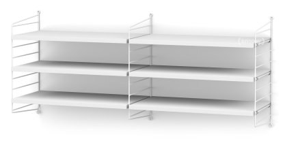 Étagère murale M String, 30 cm, Blanc, Laqué blanc