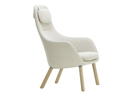 Fauteuil HAL Lounge Chair, Tissu Dumet ivoire mélange, Sans repose-pieds