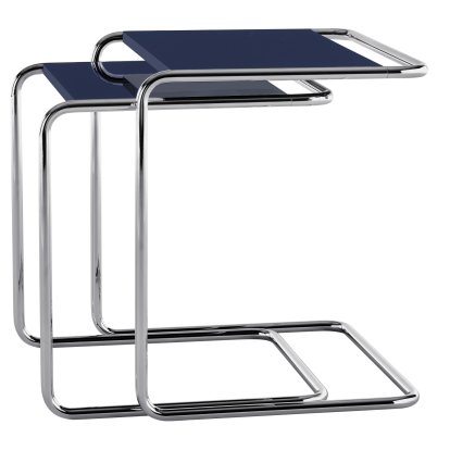 JS . Thonet - Tables gigognes B 97 Serious, Serious 04 - bleu graphite