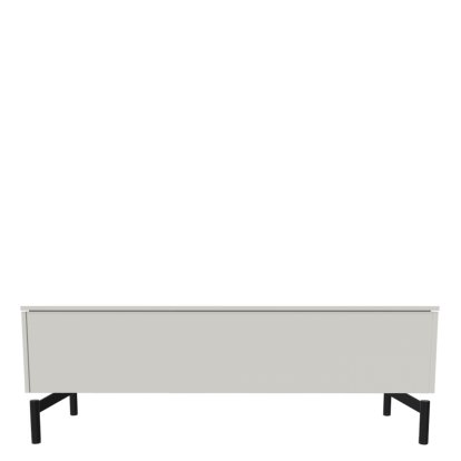 Buffet Aventa avec tiroirs, 120 cm, 1 Grille de hauteur, Mélamine blanc, Pieds en métal