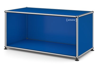 Meuble bas Lowboard M USM Haller ouvert, Bleu gentiane RAL 5010