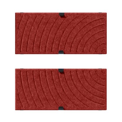 USM Haller Soft Panel Mono pour étagère USM, 75 cm x 35 cm, Rouge, Courbes