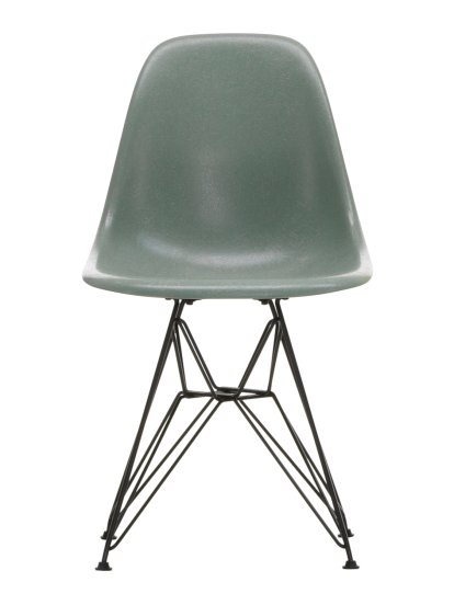 Eames Fiberglass Chair DSR, Eames sea foam green, Finition époxy basic dark lisse