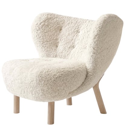 Fauteuil Little Petra, Peau de mouton, Chêne huilé