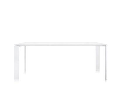 Table Four, L 190 x L 79 cm, Soft Touch blanc, Blanc laqué