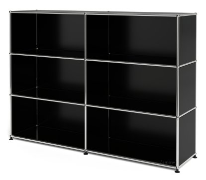 Meuble haut Highboard L ouvert, Noir graphite RAL 9011
