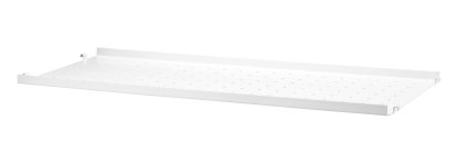 Planche métal String System, 78 x 30 cm, Rebord bas, Blanc