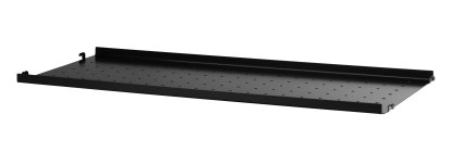 Planche métal String System, 78 x 30 cm, Rebord bas, Noir