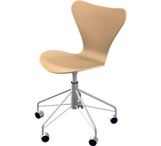 Série 7 chaise de bureau pivotante 3117, Bois laqué clair, Pin d'oregon