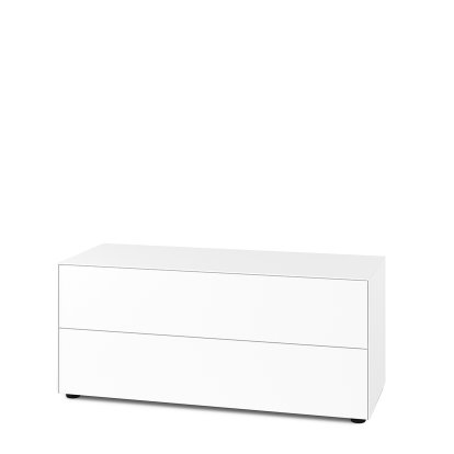 Nex Pur Box 2.0 avec tiroirs, 48 cm, H 50 cm (2 tiroirs) x B 120 cm, Blanc