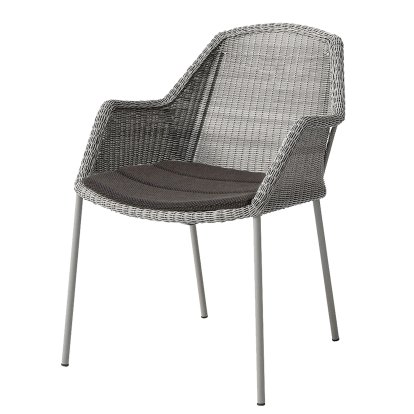 Chaise Breeze, Taupe, Avec coussin d'assise, Focus - Gris foncé