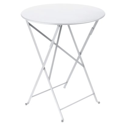 Table pliante Bistro ronde, H 74 x Ø 60 cm, Blanc coton
