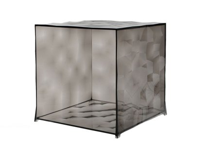 Table d'appoint Optic, Sans portes, Transparent, Fumé