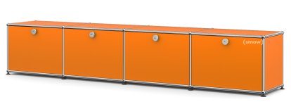 Meuble bas Lowboard XL pour enfants USM Haller, Orange pur RAL 2004